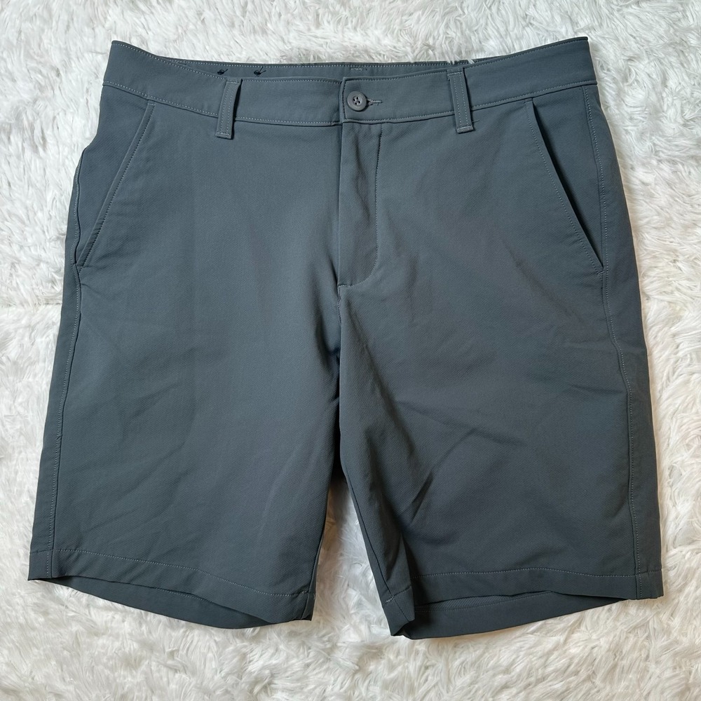 Under Armour Mens Golf Shorts Size 34 Gray Performance Stretch Casual Flat Front